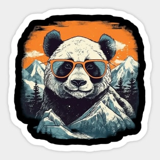 Panda bear in mountain Sticker